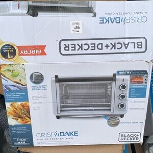Black & Decker Crisp N Bake 1500W 6 Slice Stainlesss Steel Toaster Oven